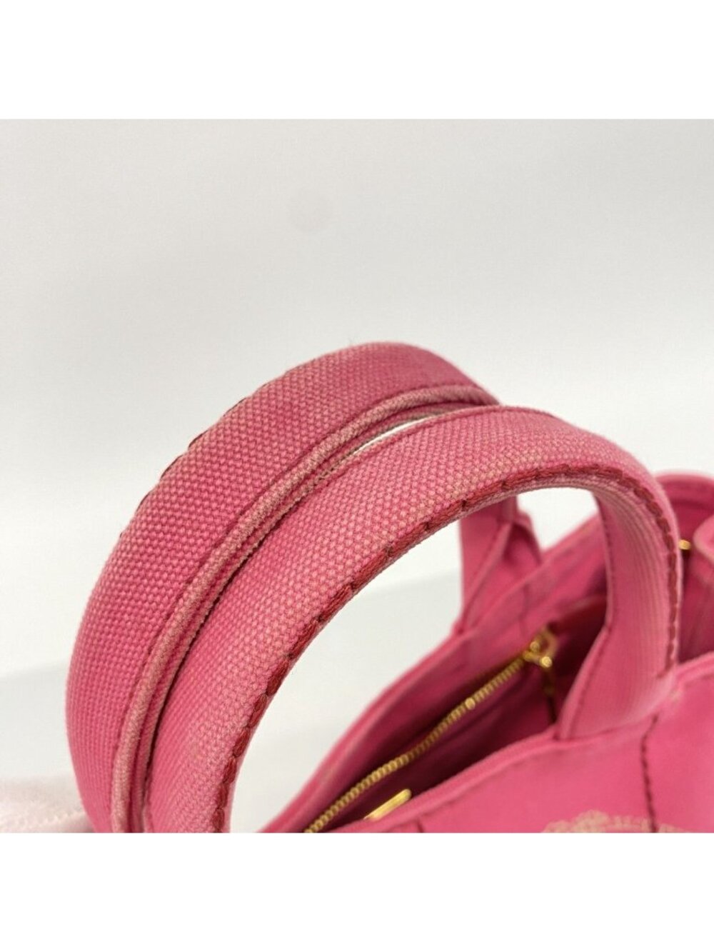 Prada Tote Canapa Canvas Pink Gold - Picture 7 of 10